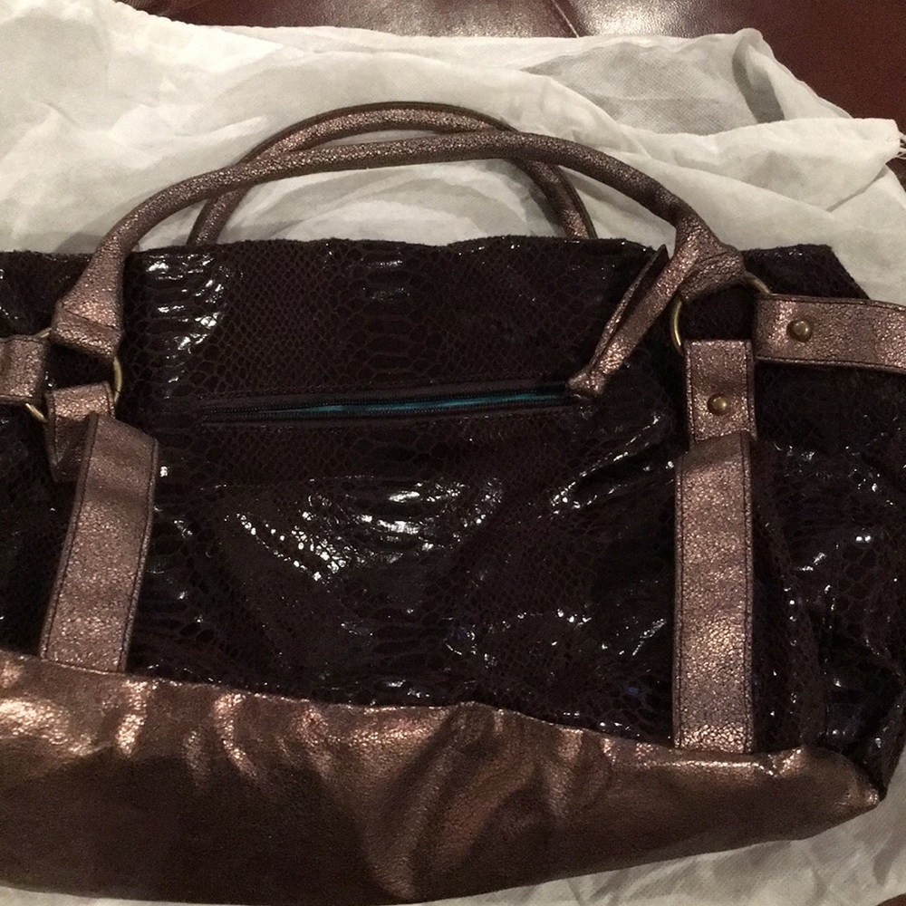 Ebisu Faux Snakeskin Purse View 3